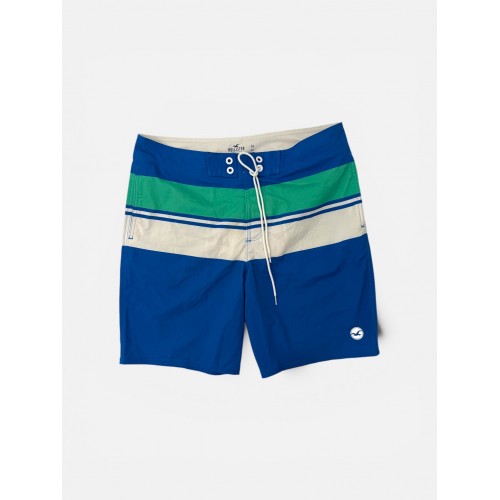 Hollister Ανδρικό Μαγιό Βερμούδα Μπλε–Πράσινο Ριγέ